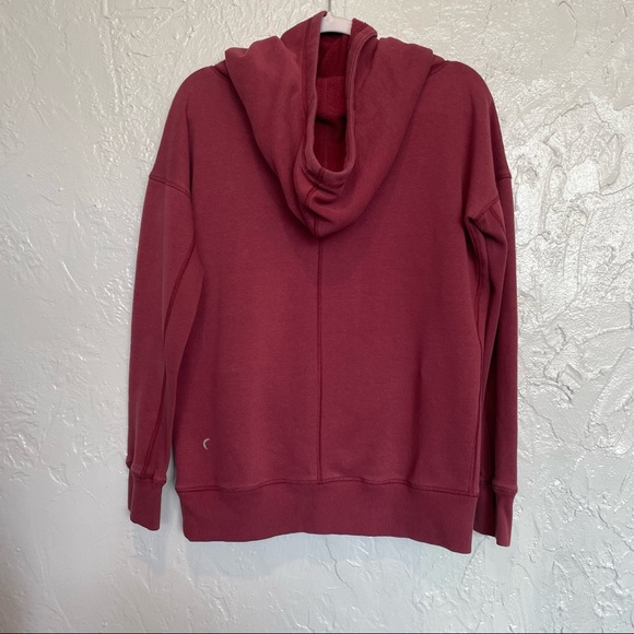 Zyia Oh So Soft Hoodie sweatshirt Tibetan Red Burgundy Medium - Picture 5 of 6